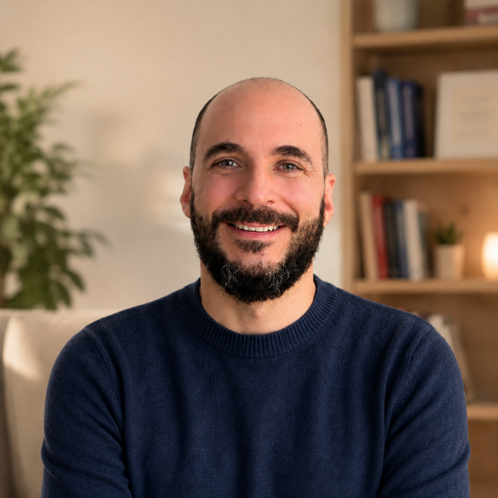 Tommaso Puccioni, psicologo psicoterapeuta nel suo studio di Firenze
